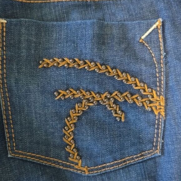 Frankie B Vintage Y2K Low Rise Dark Wash Flare Jeans - Size 8 - Picture 7 of 14